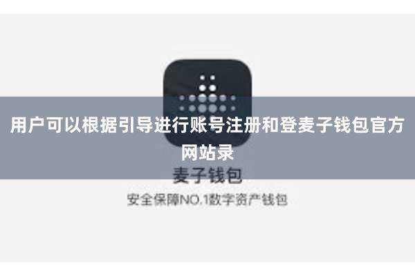 用户可以根据引导进行账号注册和登麦子钱包官方网站录