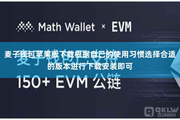麦子钱包苹果版下载根据自己的使用习惯选择合适的版本进行下载安装即可