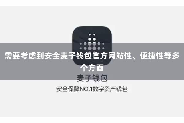 需要考虑到安全麦子钱包官方网站性、便捷性等多个方面