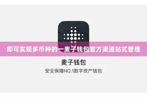 即可实现多币种的一麦子钱包官方渠道站式管理